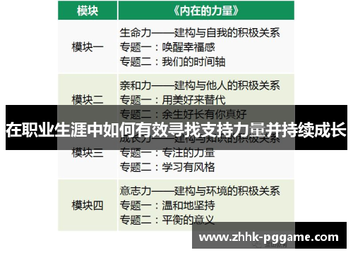 在职业生涯中如何有效寻找支持力量并持续成长